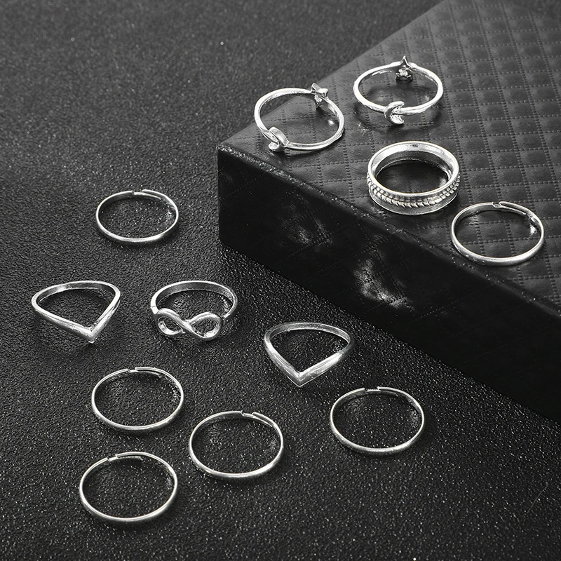 docona Bohemia Infinity Moon Crescent Rings for Women Adjustable Punk Joint Midi Ring Set Fashion Jewelry Anillos 12pcs/set
docona Bohemia Infinity Moon Crescent Rings for Women Adjustable Punk Joint Midi Ring Set Fashion Jewelry Anillos 12pcs/set