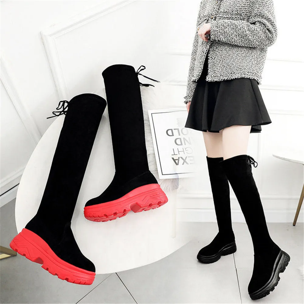 Women Autumn High Boots Platform Over The Knee Female Fashion Boots Winter Warm Snow Boots Shoes Wedge Lady Slim Long Boot 35-40
Women Autumn High Boots Platform Over The Knee Female Fashion Boots Winter Warm Snow Boots Shoes Wedge Lady Slim Long Boot 35-40