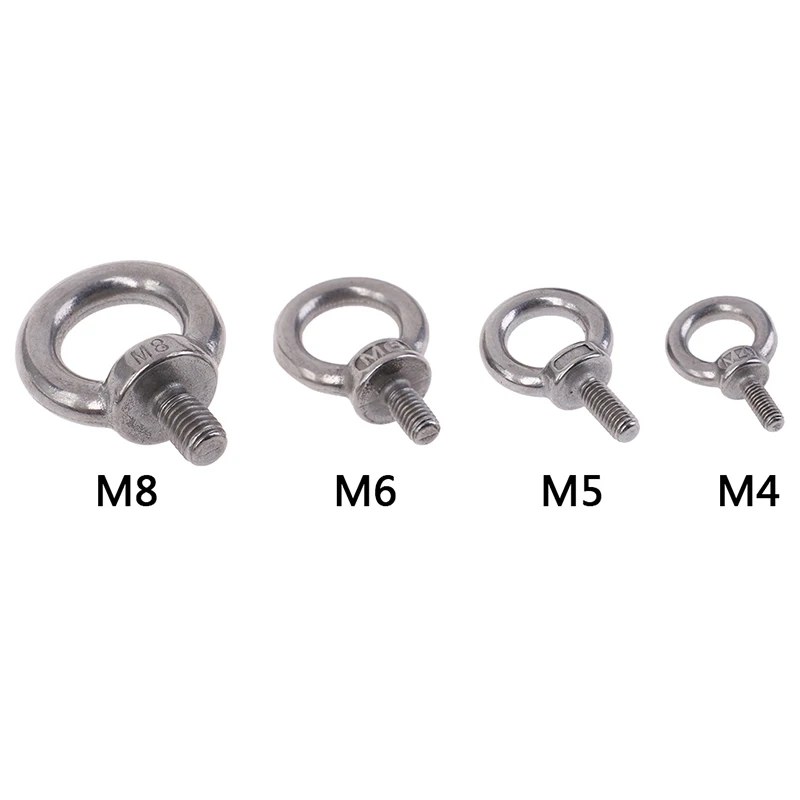 1Pcs M4 M5 M6 M8 304 Stainless Steel Marine Lifting Eye Screws Ring Loop Hole For Cable Rope Eye Bolt
1Pcs M4 M5 M6 M8 304 Stainless Steel Marine Lifting Eye Screws Ring Loop Hole For Cable Rope Eye Bolt