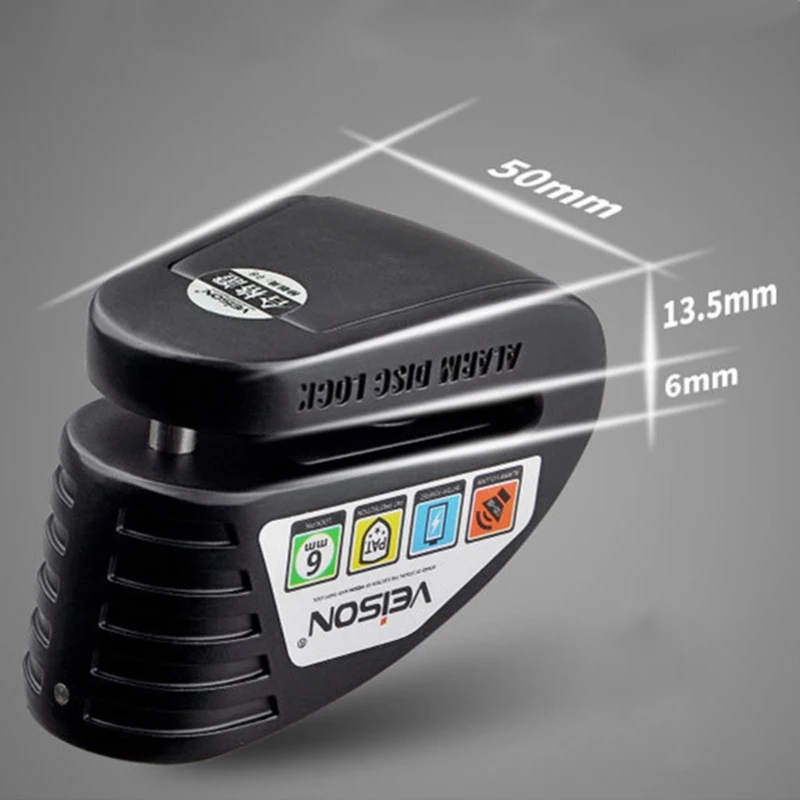 DX8 Multifunction Motorcycle Bike Anti-Theft Padlock Alarm Disc Brake Lock 130DB 
DX8 Multifunction Motorcycle Bike Anti-Theft Padlock Alarm Disc Brake Lock 130DB