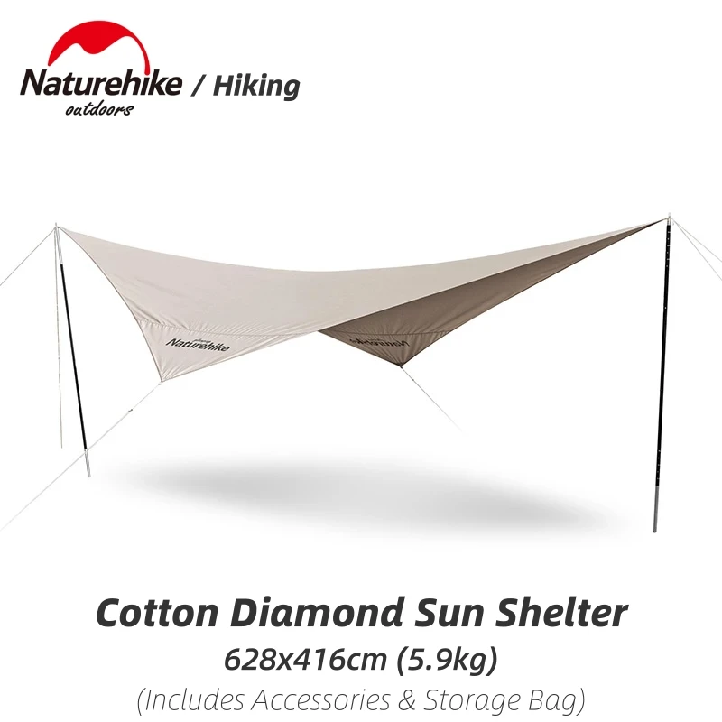 Навес от солнца Naturehike NH20TM004, хлопковый тент для кемпинга, Ромбический тент, большая зона для отдыха на открытом воздухе и вечеринок
Навес от солнца Naturehike NH20TM004, хлопковый тент для кемпинга, Ромбический тент, большая зона для отдыха на открытом воздухе и вечеринок