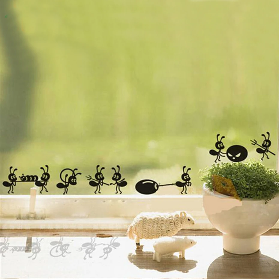 Creative Ants Move Home Decor Funny Wall Decals For Kids Rooms Window Decoration Kitchen Wall Stickers
Creative Ants Move Home Decor Funny Wall Decals For Kids Rooms Window Decoration Kitchen Wall Stickers