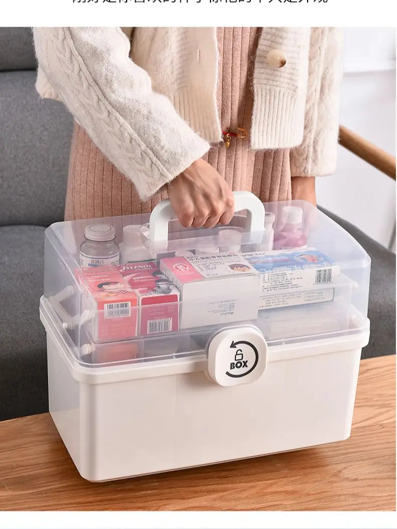 Home Large-Capacity Portable Medical First Aid Kit Folding Medicine Jewelry Multifunctional Storage Box Medicine Box Home Large-Capacity Portable Medical First Aid Kit Folding Medicine Jewelry Multifunctional Storage Box Medicine Box