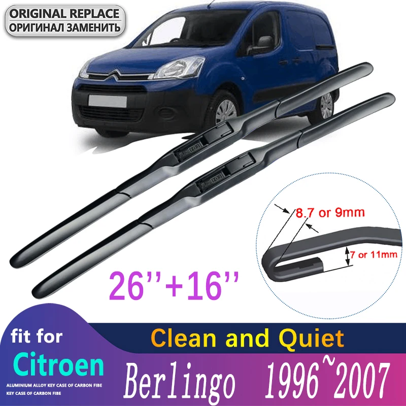 Car Wiper Blade for Citroen Berlingo MK1 1996~2007 1997 1998 1999 2000 2001 Front Windscreen Windshield Wipers Car Accessories
Car Wiper Blade for Citroen Berlingo MK1 1996~2007 1997 1998 1999 2000 2001 Front Windscreen Windshield Wipers Car Accessories