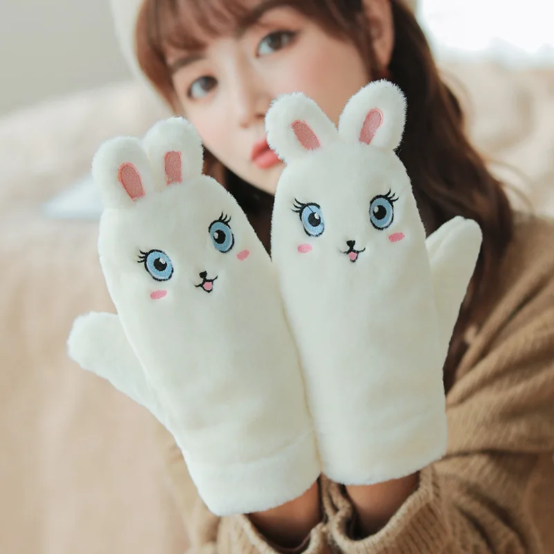 Ladies Plush Gloves Cartoon Cute Half-finger Flip Winter Warm Full-finger Double Finger Thicken Finger
Ladies Plush Gloves Cartoon Cute Half-finger Flip Winter Warm Full-finger Double Finger Thicken Finger