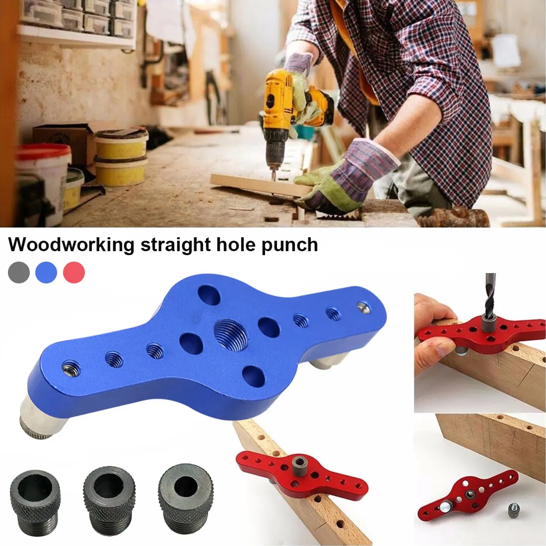 Centering Drill Guide Wood Dowelling Self Kit Carpentry Tools Vertical Pocket Hole Jig Drilling Locator Hole Puncher
Centering Drill Guide Wood Dowelling Self Kit Carpentry Tools Vertical Pocket Hole Jig Drilling Locator Hole Puncher