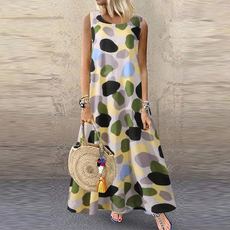 021 Summer Sand Beach Long Skirt Printed Big Swing Dress Foreign Trade Ethnic Style Women's Bohemian Casual Home Dress
021 Summer Sand Beach Long Skirt Printed Big Swing Dress Foreign Trade Ethnic Style Women's Bohemian Casual Home Dress
