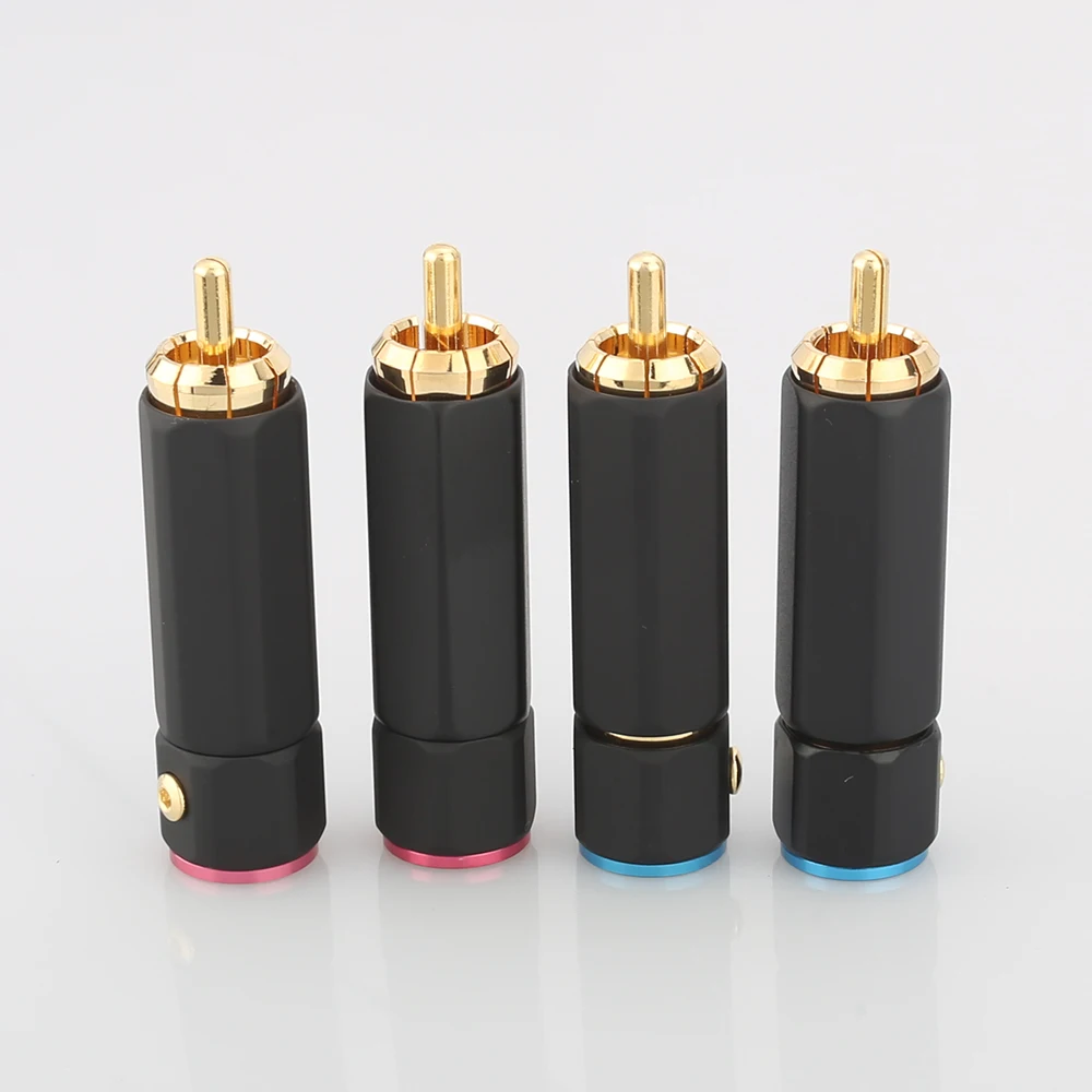 50pcs per lot Unprint RCA Plug Cable Male Connector for diy audio video cable plug RCA Non solder plug Connector 
50pcs per lot Unprint RCA Plug Cable Male Connector for diy audio video cable plug RCA Non solder plug Connector