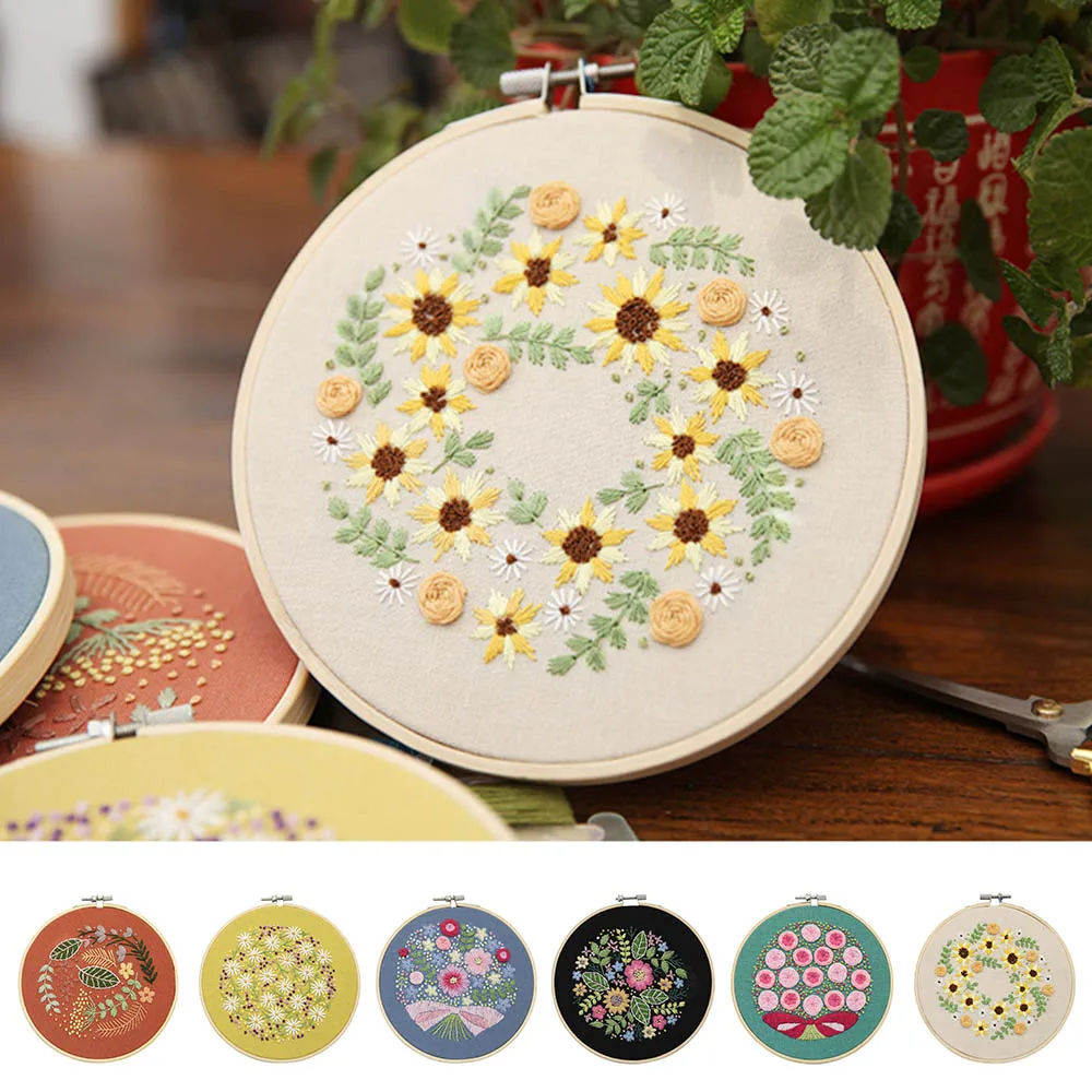 1PCS DIY Embroidery Kit DIY Needlework Kit Flower Pattern Cross Stitch Needlework With Hoop For Starter Punch Needle Kit Craft
1PCS DIY Embroidery Kit DIY Needlework Kit Flower Pattern Cross Stitch Needlework With Hoop For Starter Punch Needle Kit Craft