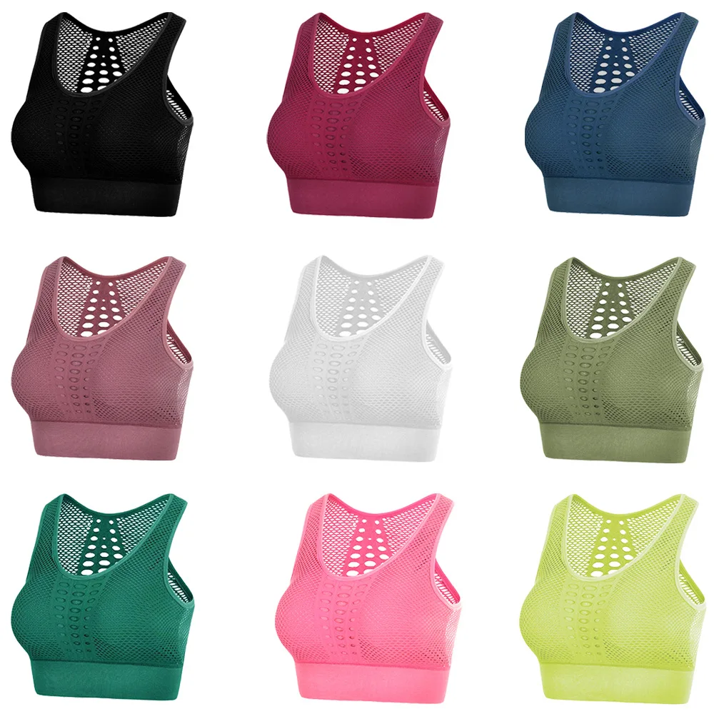 Mesh Sexy Woman Sports Yoga Bra 10colors Fitness Crop Vest Running Underwear Padded gym top bras
Mesh Sexy Woman Sports Yoga Bra 10colors Fitness Crop Vest Running Underwear Padded gym top bras