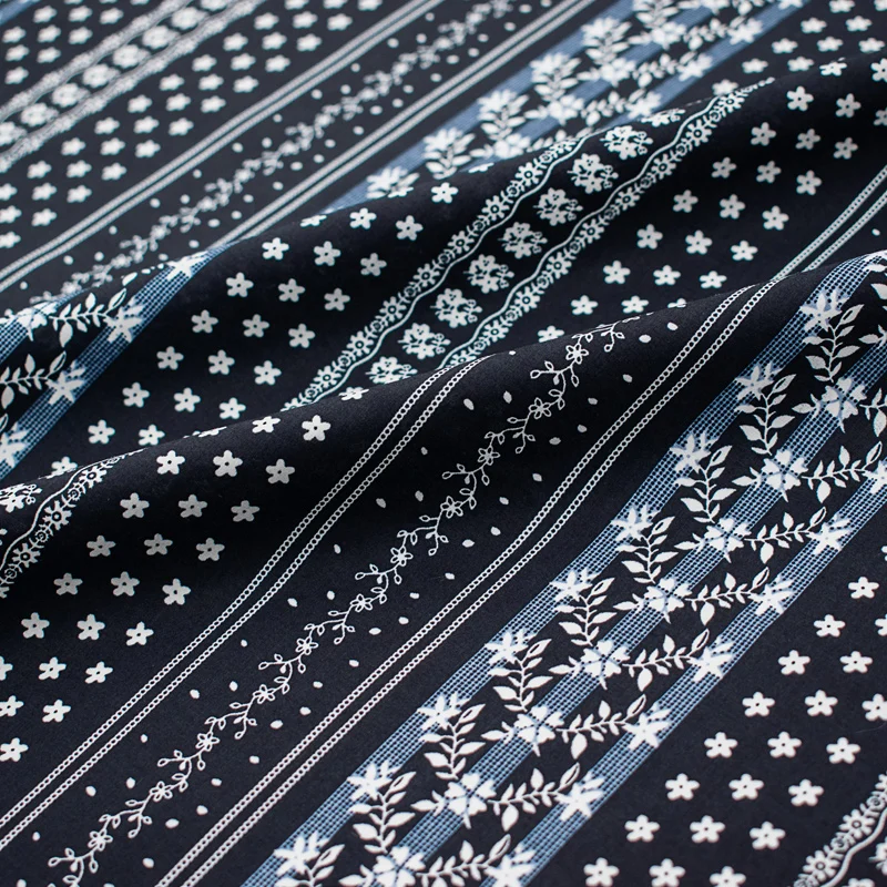 Black Striped Flowers Pure Cotton Fabric For Dress Платье Tissus Au MÈTre Telas Por Metro Sewing Ткань Для Шитья Vestidos Coton
Black Striped Flowers Pure Cotton Fabric For Dress Платье Tissus Au MÈTre Telas Por Metro Sewing Ткань Для Шитья Vestidos Coton