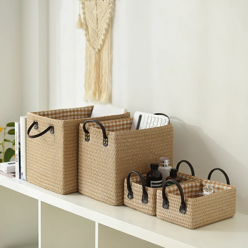 Immitation Straw Woven Storage Basket Closet Wardrobe Organizer Crate Clothes Underwear Holder Laundry Basket Toys Container
Immitation Straw Woven Storage Basket Closet Wardrobe Organizer Crate Clothes Underwear Holder Laundry Basket Toys Container