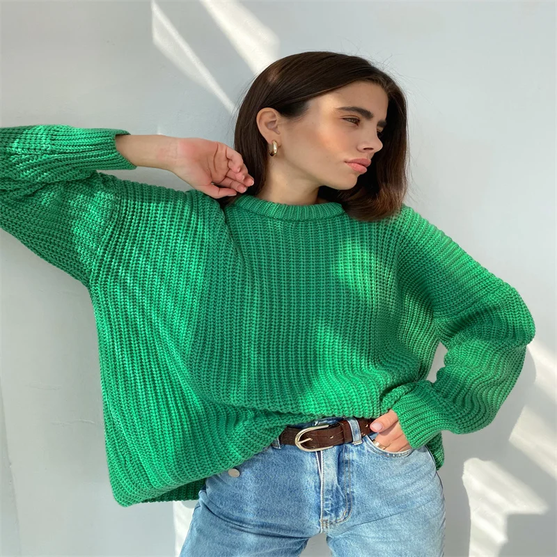 2021 Autumn Winter Thickening Oversized Sweater Women Long Sleeve Casual Loose Pullovers Female Cashmere Solid Knitted Tops
2021 Autumn Winter Thickening Oversized Sweater Women Long Sleeve Casual Loose Pullovers Female Cashmere Solid Knitted Tops