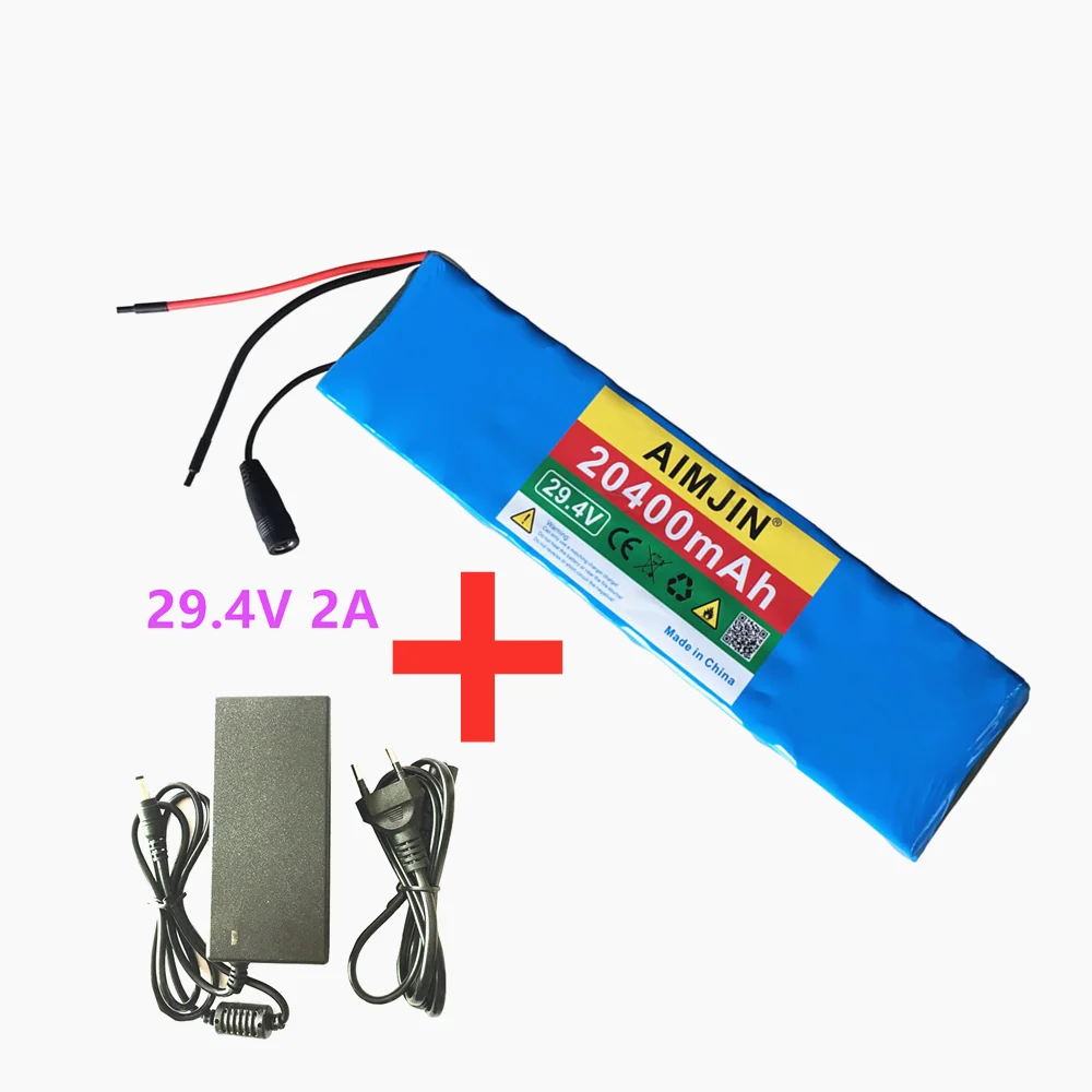 24V 20.4Ah 7S2P 18650 Li-ion Rechargeable Battery Pack 29.4v 20400mAH for Electric Bicycle Moped Balancing Scooter+ 2A Charger
24V 20.4Ah 7S2P 18650 Li-ion Rechargeable Battery Pack 29.4v 20400mAH for Electric Bicycle Moped Balancing Scooter+ 2A Charger