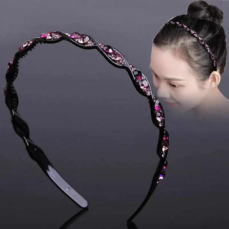 26 Colors Colors Colorful Rhinestone Water Ripple Non-slip Bezel Headband Flower 1PC Hair Accessories Hair Hoop Crystal
26 Colors Colors Colorful Rhinestone Water Ripple Non-slip Bezel Headband Flower 1PC Hair Accessories Hair Hoop Crystal