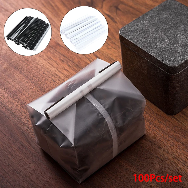 100 Peel and Stick Tin Ties, Wire Bendable, Coffee Bag Ties Sealing Bead of Baked Food Bag 5.5 inch-Black
100 Peel and Stick Tin Ties, Wire Bendable, Coffee Bag Ties Sealing Bead of Baked Food Bag 5.5 inch-Black