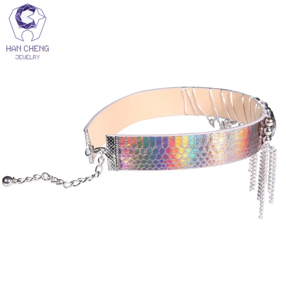 HanCheng New Fashion Colorful PU Belt Bead Created Crystal Choker Necklace Women Necklaces Metal Tassel collar jewelry bijoux
HanCheng New Fashion Colorful PU Belt Bead Created Crystal Choker Necklace Women Necklaces Metal Tassel collar jewelry bijoux