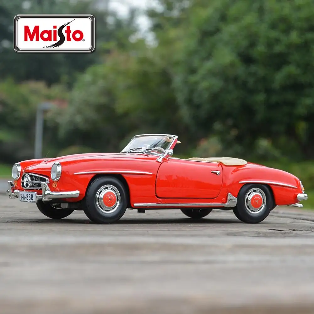 

Maisto 1:18 1955 Mercedes Benz 190SL Static Die Cast Vehicles Collectible Model Car Toys