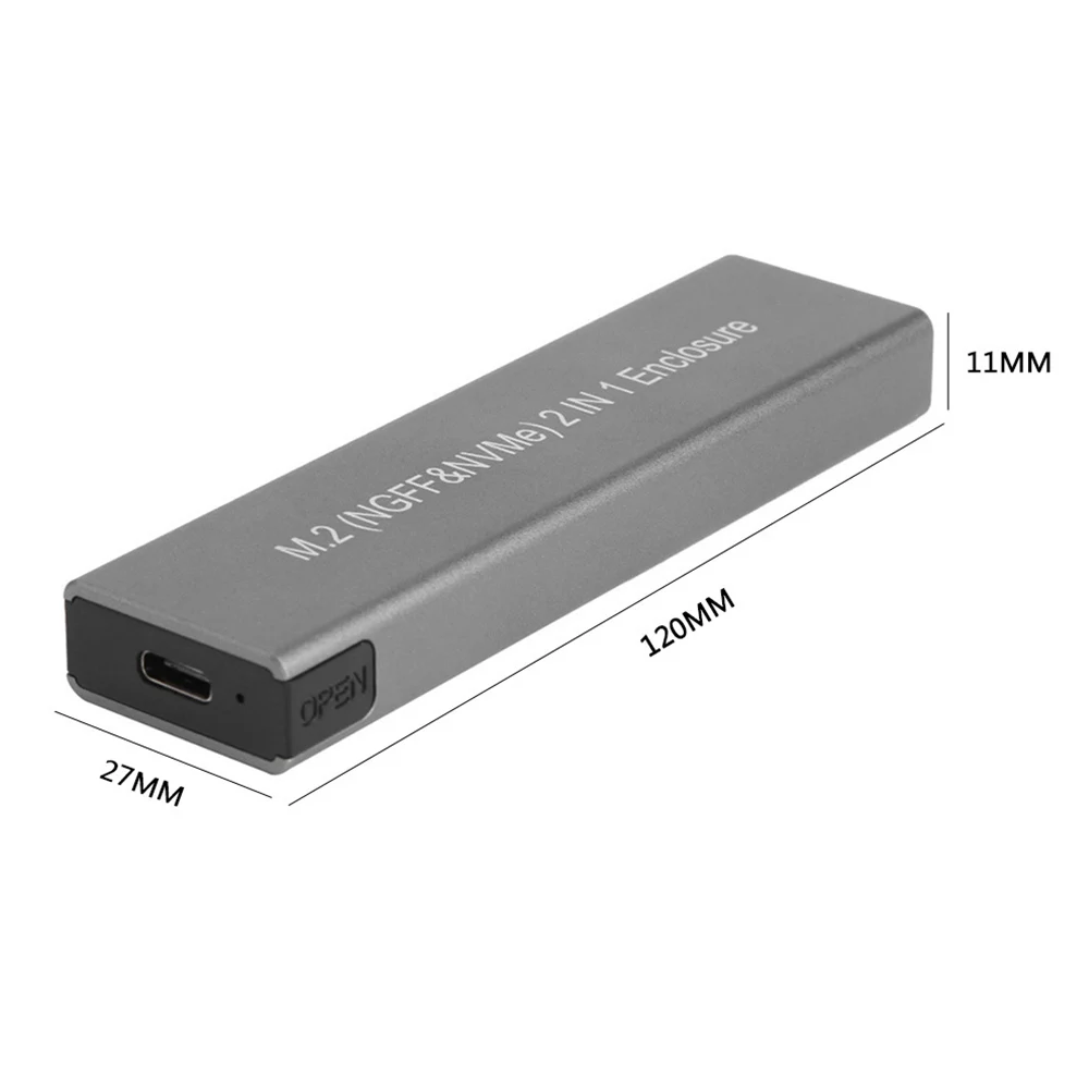 Hard Drive Enclosures USB 3.1 Type-C M.2 Dual Protocol Hard Disk Box 10Gbps 2TB SATA/NVME Protocol HDD Enclosure
Hard Drive Enclosures USB 3.1 Type-C M.2 Dual Protocol Hard Disk Box 10Gbps 2TB SATA/NVME Protocol HDD Enclosure
