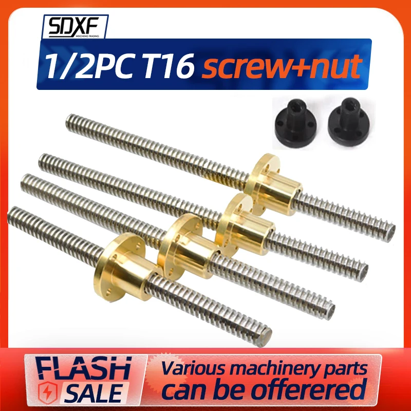 1/2PCS T6 stainless steel screw 3D printer screw T6*12 T6*6 T6*2 T6*4 large lead screw 150 200 250 300 350 400 450 500 550 600mm
1/2PCS T6 stainless steel screw 3D printer screw T6*12 T6*6 T6*2 T6*4 large lead screw 150 200 250 300 350 400 450 500 550 600mm