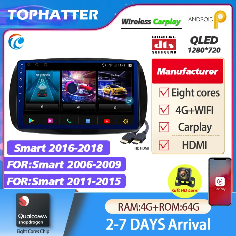 For Mercedes Benz Qualcomm 8953 Android 10.0 IPS Screen 2006-2018Smart CAR DVD 4+64GB FLASH 8Octa Core+DVR/WIFI+DSP+DBA+DTS Navi
For Mercedes Benz Qualcomm 8953 Android 10.0 IPS Screen 2006-2018Smart CAR DVD 4+64GB FLASH 8Octa Core+DVR/WIFI+DSP+DBA+DTS Navi