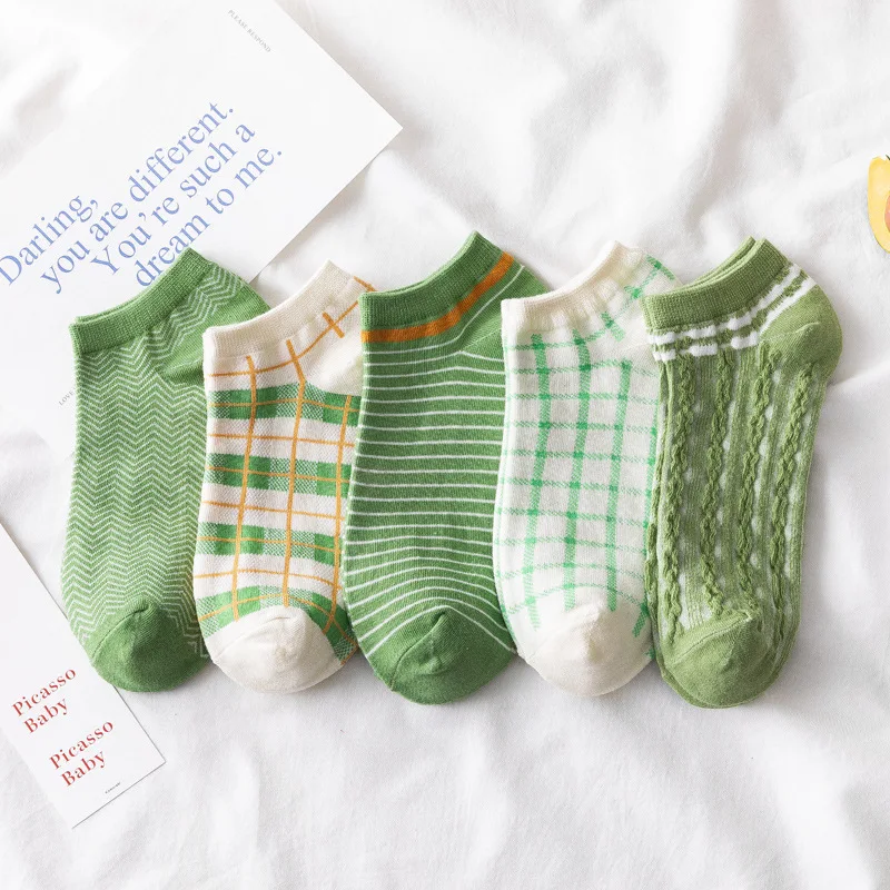 Summer new style Japanese sox matcha green cute short socks cotton casual plaid stripes avocado shallow mouth fresh boat socks
Summer new style Japanese sox matcha green cute short socks cotton casual plaid stripes avocado shallow mouth fresh boat socks