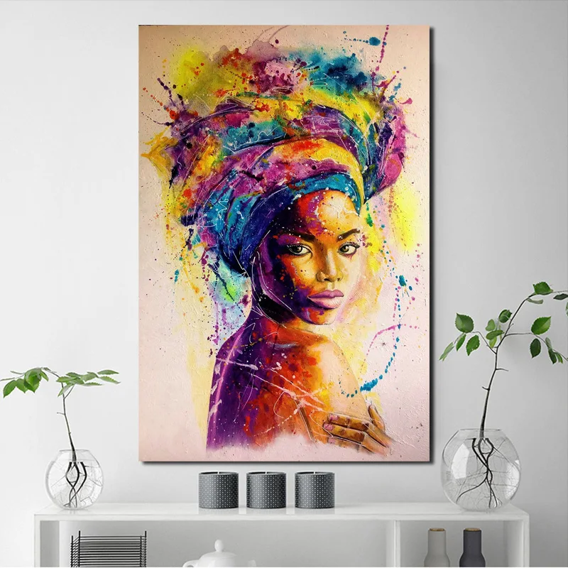 Abstract Africa Girl Women Portrait Colorful Art Canvas Poster Painting Oil Wall Picture Print Home Bedroom Decoration Artwork
Abstract Africa Girl Women Portrait Colorful Art Canvas Poster Painting Oil Wall Picture Print Home Bedroom Decoration Artwork