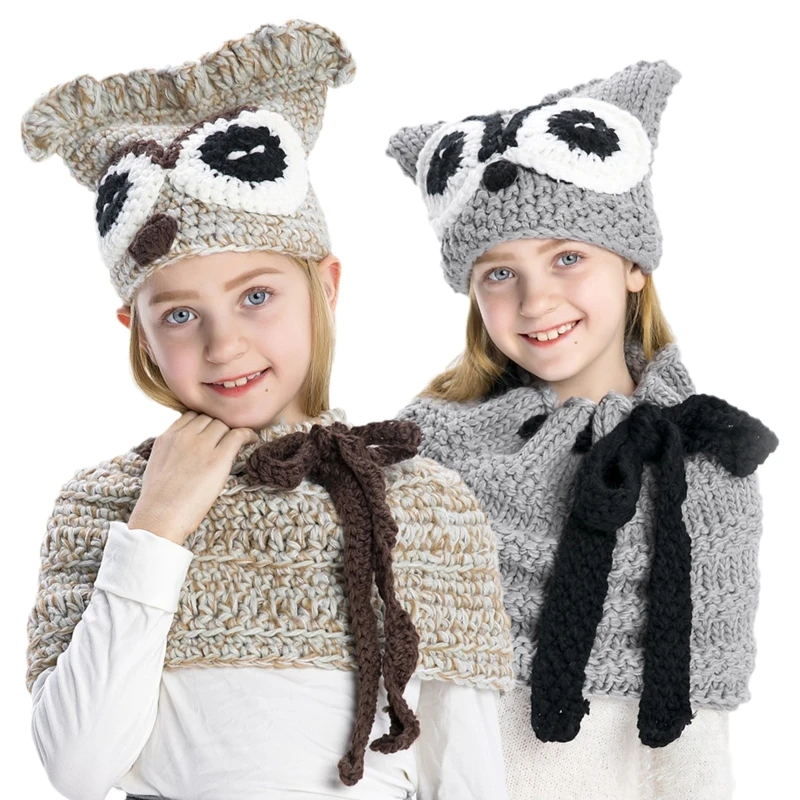 Cute Owl Cartoon Baby Hat Scarf Set Autumn Winter Knitted Thermal for Child 2pcs DXAA
Cute Owl Cartoon Baby Hat Scarf Set Autumn Winter Knitted Thermal for Child 2pcs DXAA
