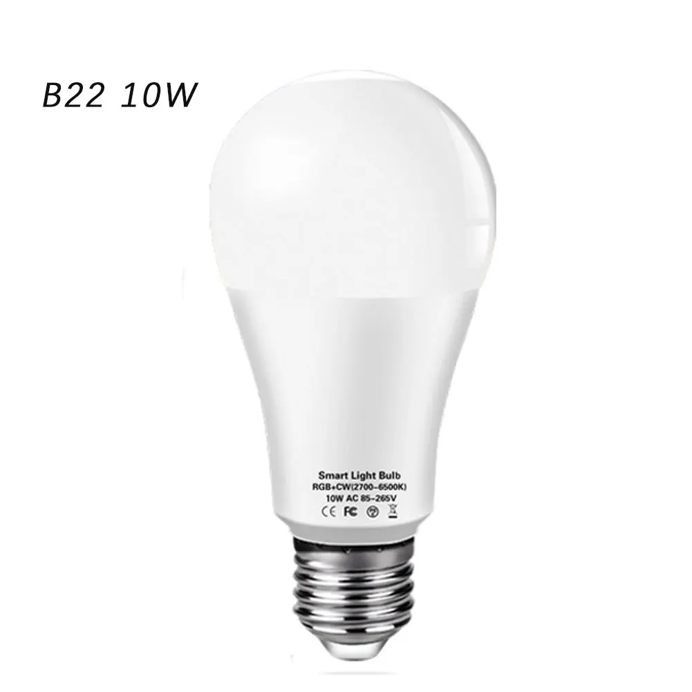 Smart Light Bulb LED Color Changing WiFi Voice Control B22 Bulb 10W RGB Dimmable Night Lights Remote Compatible Alexa Google
Smart Light Bulb LED Color Changing WiFi Voice Control B22 Bulb 10W RGB Dimmable Night Lights Remote Compatible Alexa Google