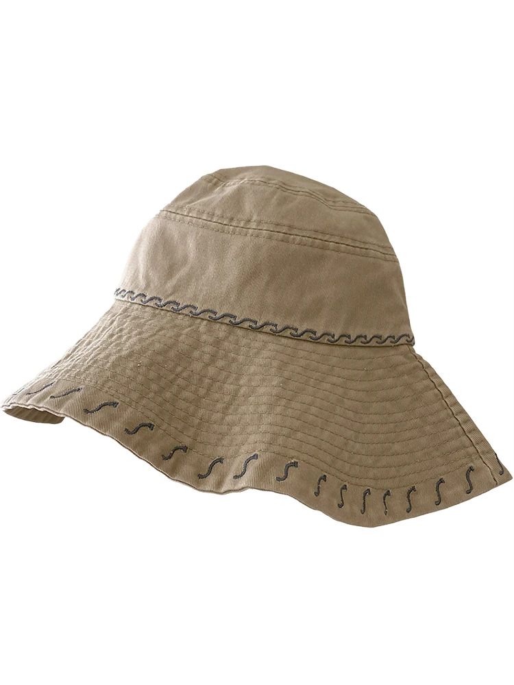 Line new lace dome niche design fried street style washed large eaves fisherman hat sunshade and sun protection
Line new lace dome niche design fried street style washed large eaves fisherman hat sunshade and sun protection