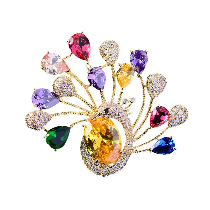Zircon peacock brooch women deserve to act the role of overcoat pin corsage, shawls
Zircon peacock brooch women deserve to act the role of overcoat pin corsage, shawls