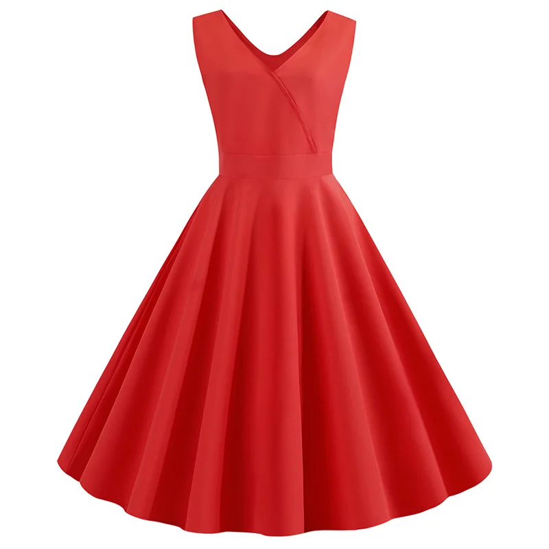 Vintage Women's Dress Retro Ladies Causal Bodycon Sleeveless O Neck Evening Printing Party Prom Swing Dress 2019
Vintage Women's Dress Retro Ladies Causal Bodycon Sleeveless O Neck Evening Printing Party Prom Swing Dress 2019