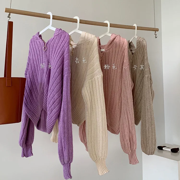 2021 Winter zipper Cardigan sweater Coat Women Solid Jacket Outwear Female Harajuku Cotton Padded Casual Loose Short knit Parkas 
2021 Winter zipper Cardigan sweater Coat Women Solid Jacket Outwear Female Harajuku Cotton Padded Casual Loose Short knit Parkas