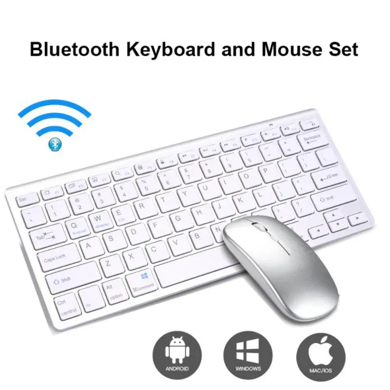Беспроводная комбинированная Bluetooth клавиатура и мышь, ультратонкая, бесшумная, универсальная клавиатура для ноутбука, iPad, для IOS, Android, Windows
Беспроводная комбинированная Bluetooth клавиатура и мышь, ультратонкая, бесшумная, универсальная клавиатура для ноутбука, iPad, для IOS, Android, Windows