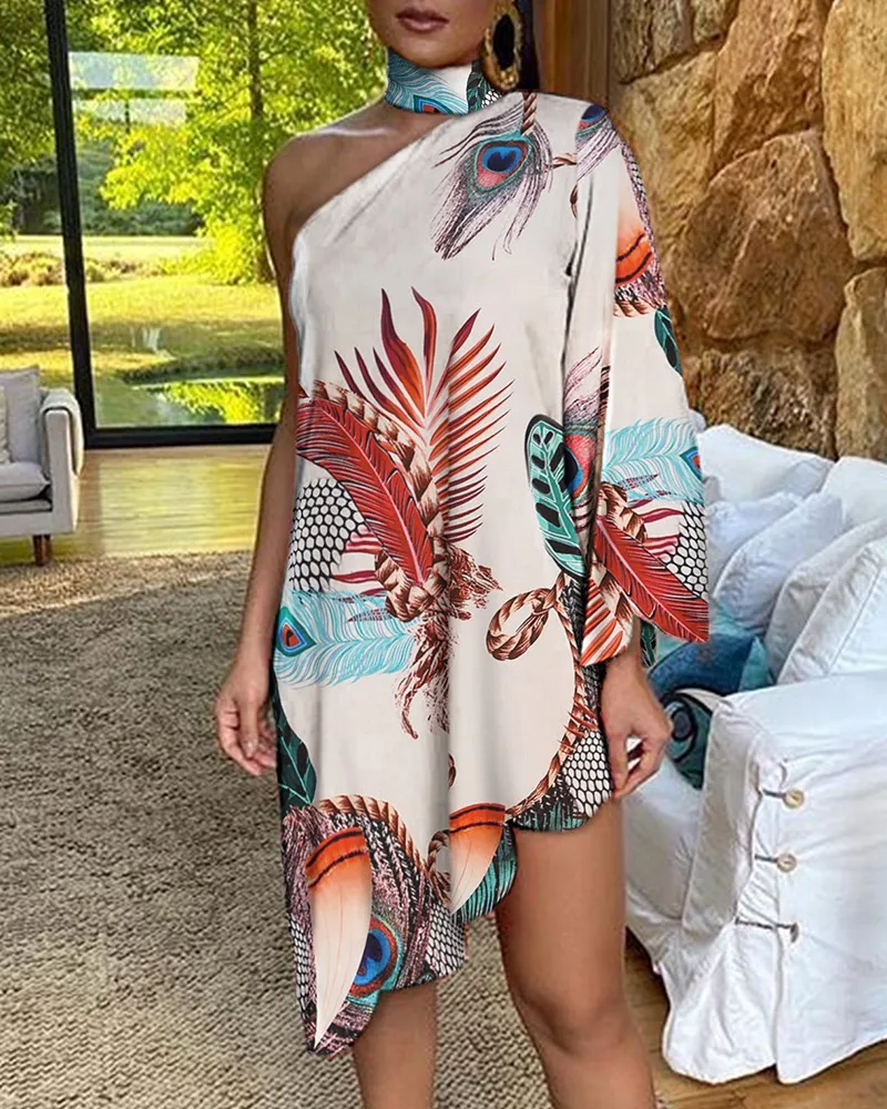 2021 Ladies Fashion Sexy Ruffle Printed Single Sleeve Strapless Casual Home Outdoor Commuter Elegant Temperament Dress Women
2021 Ladies Fashion Sexy Ruffle Printed Single Sleeve Strapless Casual Home Outdoor Commuter Elegant Temperament Dress Women