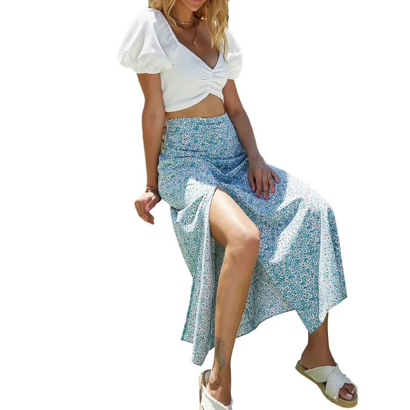 Summer Women Fashion Floral Casual High-waist Split A-line Skirts 2021 Elegant Sexy Slim Vacation Female Mid-length Skirt Boho
Summer Women Fashion Floral Casual High-waist Split A-line Skirts 2021 Elegant Sexy Slim Vacation Female Mid-length Skirt Boho