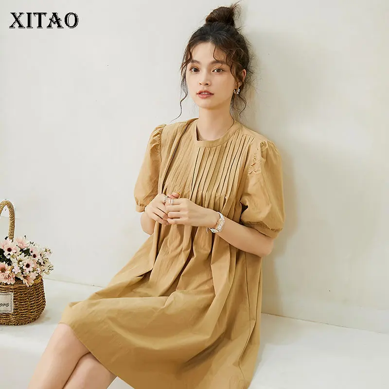 XITAO Solid Color Dress Fashion New Pleated Single Breast 2021 Summer Goddess Fan Casual Style Pullover Dress CLL1171
XITAO Solid Color Dress Fashion New Pleated Single Breast 2021 Summer Goddess Fan Casual Style Pullover Dress CLL1171