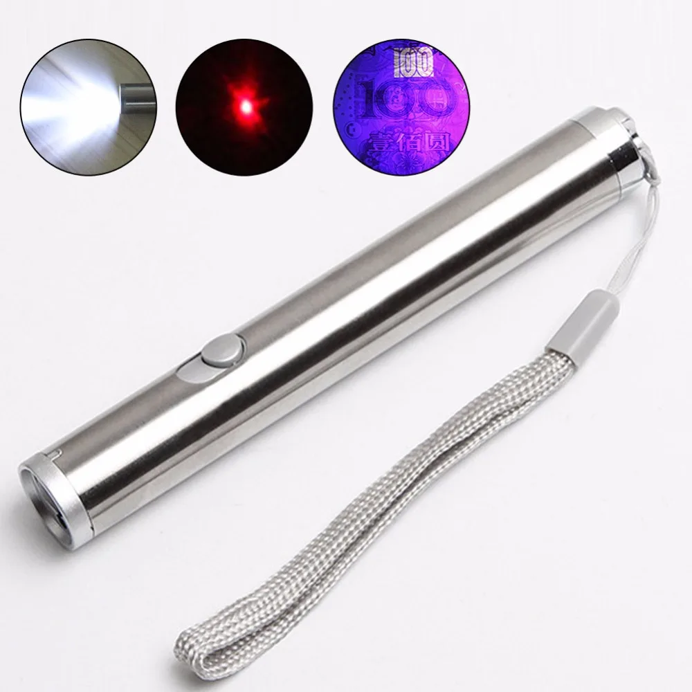 Multifunction Mini Flashlight Portable Aluminium Alloy LED UV&Red Laser&Lighting Flashlight Waterproof Powerful Torch
Multifunction Mini Flashlight Portable Aluminium Alloy LED UV&Red Laser&Lighting Flashlight Waterproof Powerful Torch