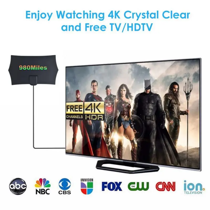 With Amplifier Signal Booster TV Signal Receiver New Universal TV Antenna 980 Miles Digital Indoor TV Antena
With Amplifier Signal Booster TV Signal Receiver New Universal TV Antenna 980 Miles Digital Indoor TV Antena