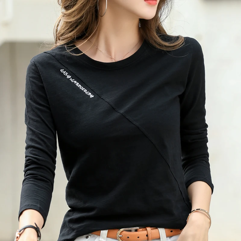 Long-sleeved T-shirt Women 2022 Spring Autumn Loose Embroidery Fashion Cotton Top Tees Tshirt Clothes Vintage Streetwear
Long-sleeved T-shirt Women 2022 Spring Autumn Loose Embroidery Fashion Cotton Top Tees Tshirt Clothes Vintage Streetwear