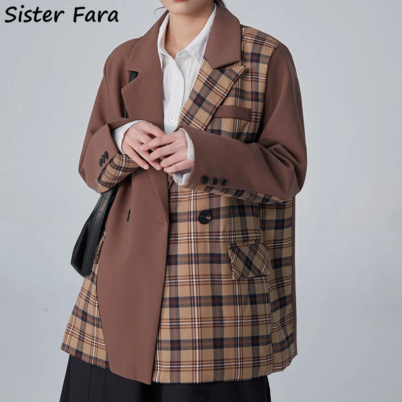 Sister Fara Ladies Winter Patchwork Plaid Blazers Jacket Women Elegant Double Breasted Casual Blazers Autumn Full Sleeve Blazer
Sister Fara Ladies Winter Patchwork Plaid Blazers Jacket Women Elegant Double Breasted Casual Blazers Autumn Full Sleeve Blazer