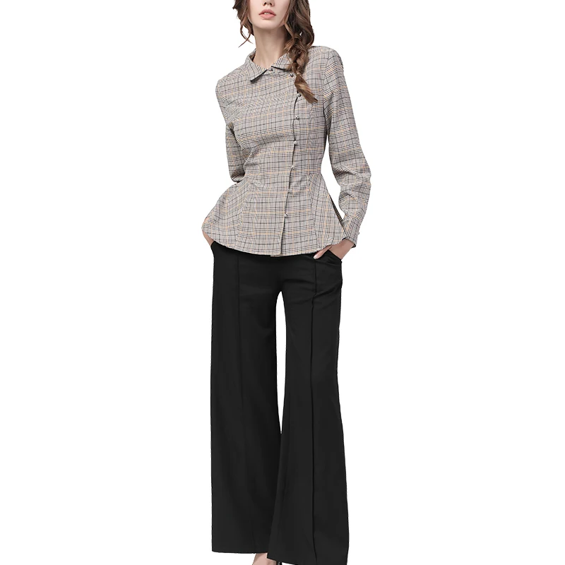 Women Vintage Brown Plaid Shirt Outwear Turn-Down Collar Long Sleeve All-Match Spring New Tops Fashion Slim Lady Office Blouses
Women Vintage Brown Plaid Shirt Outwear Turn-Down Collar Long Sleeve All-Match Spring New Tops Fashion Slim Lady Office Blouses