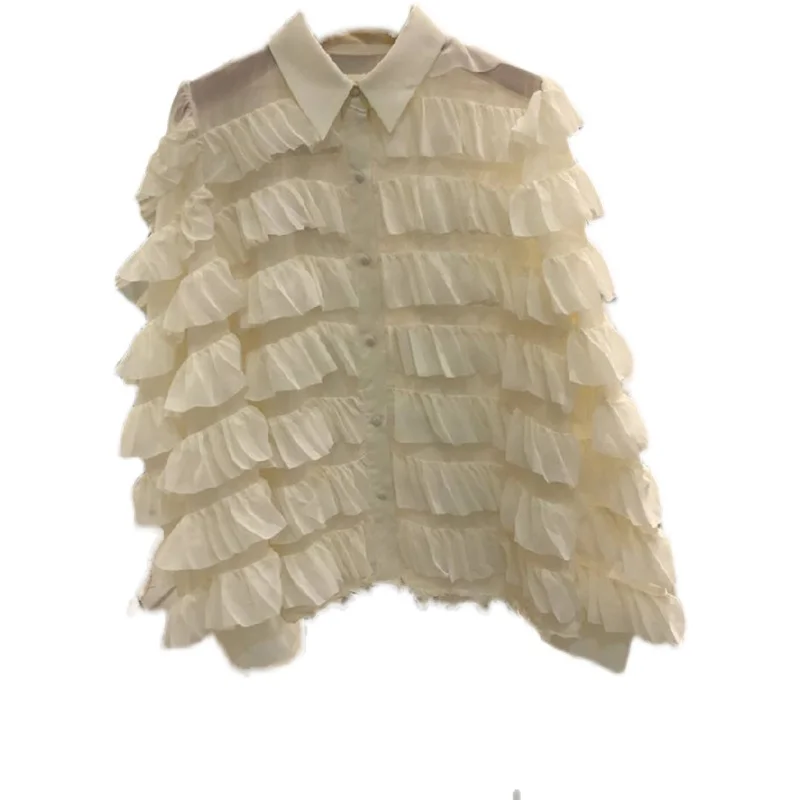 Spring 2021 stylish turtleneck layered lace button-down long-sleeved blouse blouse
Spring 2021 stylish turtleneck layered lace button-down long-sleeved blouse blouse