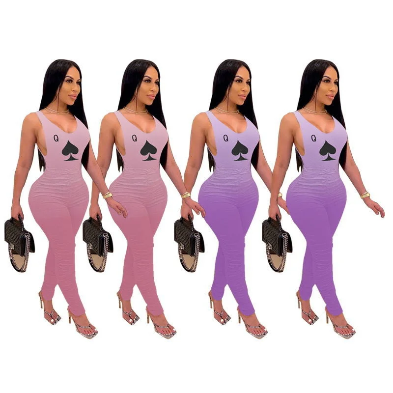 Zoctuo Sexy Jumpsuit Sleeveless Poker Print Casual Club Jumpsuits O-neck Pleated Skinny Summer Rompers And Jumpsuits For Women
Zoctuo Sexy Jumpsuit Sleeveless Poker Print Casual Club Jumpsuits O-neck Pleated Skinny Summer Rompers And Jumpsuits For Women