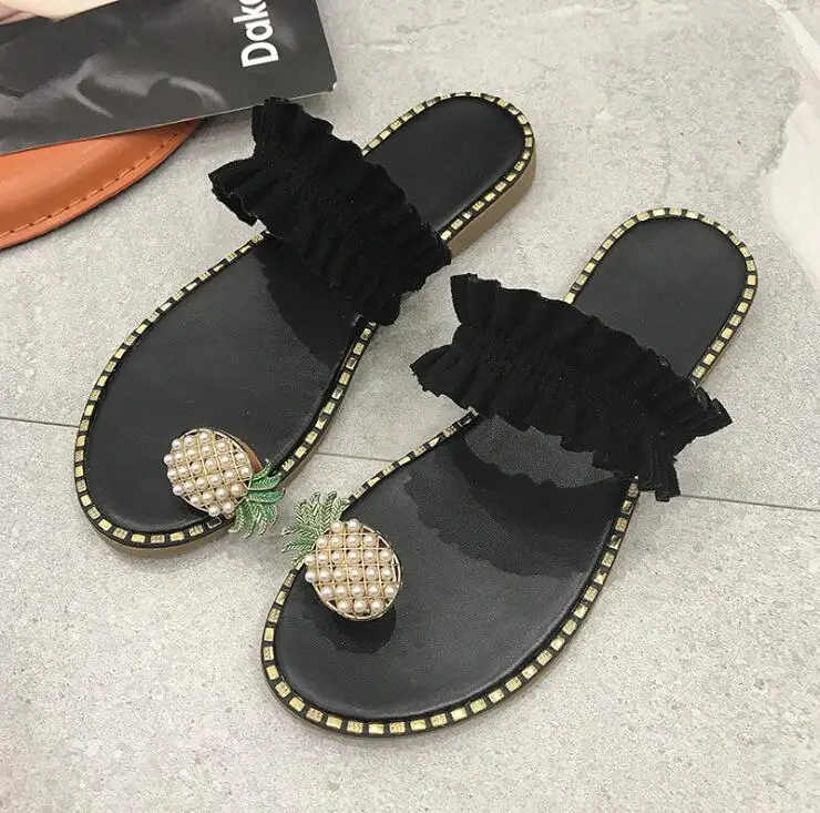HOT Women Large Size Sandals Toe Sandals Pine Lace Beach Shoes Water Drill Flat Bottom Anti Slip Slippers
HOT Women Large Size Sandals Toe Sandals Pine Lace Beach Shoes Water Drill Flat Bottom Anti Slip Slippers