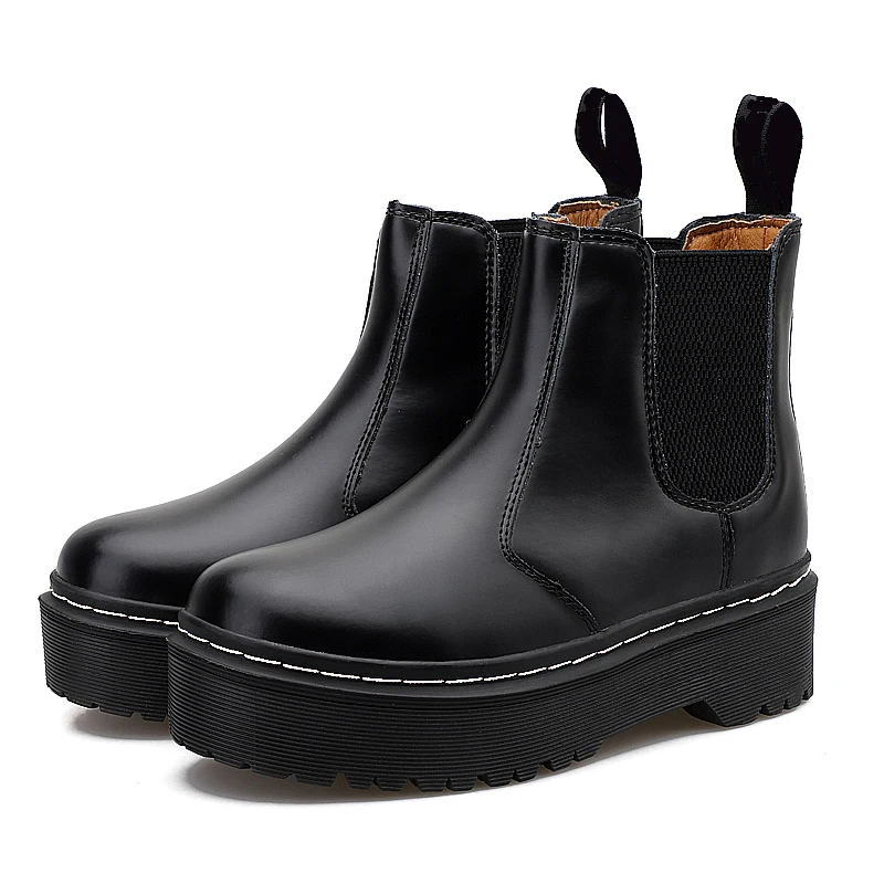 Fashion Women Chunky Heel Ankle Boots Lasdies Chelsea Boots Black Platform Boots Female Thick Bottom Casual Shoes Botas De Mujer
Fashion Women Chunky Heel Ankle Boots Lasdies Chelsea Boots Black Platform Boots Female Thick Bottom Casual Shoes Botas De Mujer