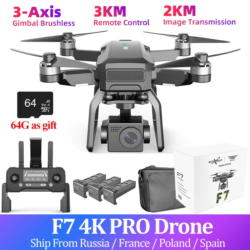 SJRC F7 4K PRO GPS Drone Camera 3-Axis Gimbal Brushless PRO Quadcopter 5G Wifi EIS 3KM 25mins Flight RC Helicopter Dron VS F11
SJRC F7 4K PRO GPS Drone Camera 3-Axis Gimbal Brushless PRO Quadcopter 5G Wifi EIS 3KM 25mins Flight RC Helicopter Dron VS F11