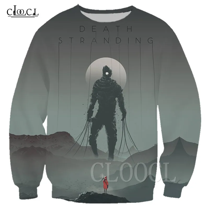 Толстовка с 3D принтом в виде игры Death Stranding уличная одежда круглым вырезом для