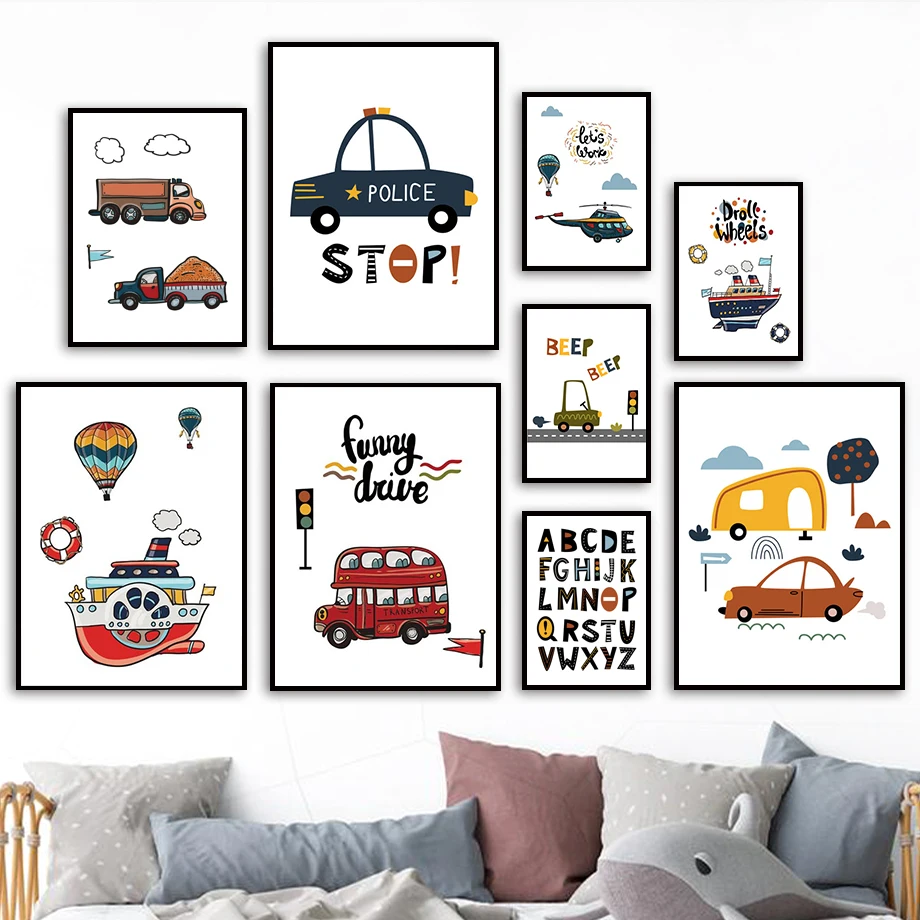 Alphabet Car Bus Boat Poster Cartoon Nordic Wall Art Canvas Painting Nursery Wall Bedroom Pictures Baby Boy Kids Room Decor
Alphabet Car Bus Boat Poster Cartoon Nordic Wall Art Canvas Painting Nursery Wall Bedroom Pictures Baby Boy Kids Room Decor