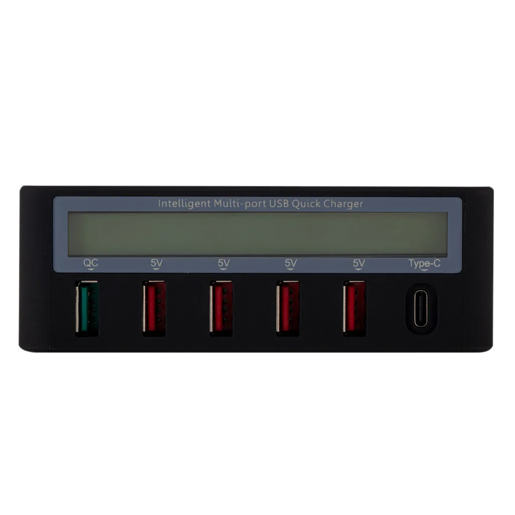 USB хаб с 5 портами QC3.0 Type C ЖК дисплеем|USB-хабы| |